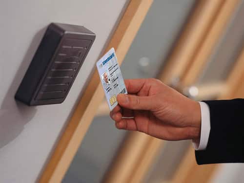 Image of a a key card access control system